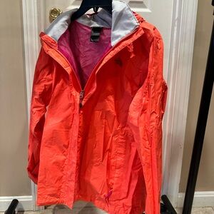 The North Face Rain Jacket Orange and Pink Raincoat